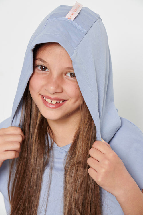 Kids’ "SWEETNESS" hooded crop top for girls