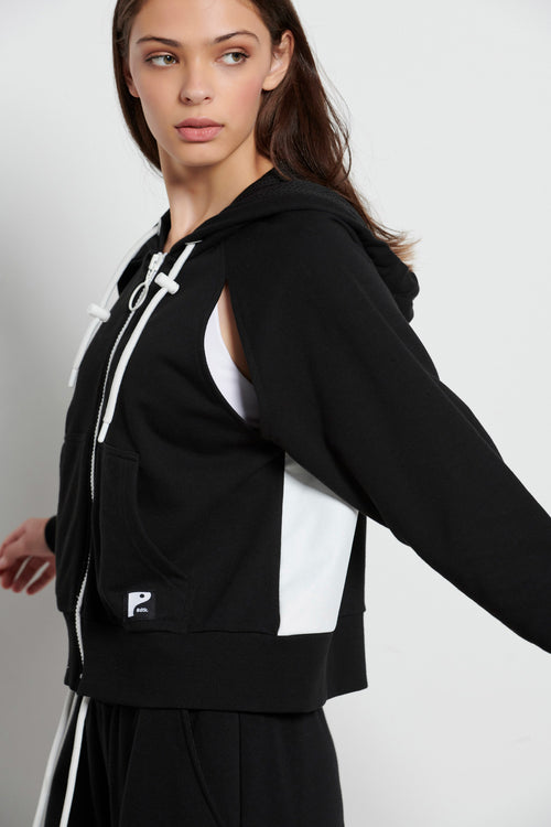 Women’s "YINYANG" hooded sweater with zipper