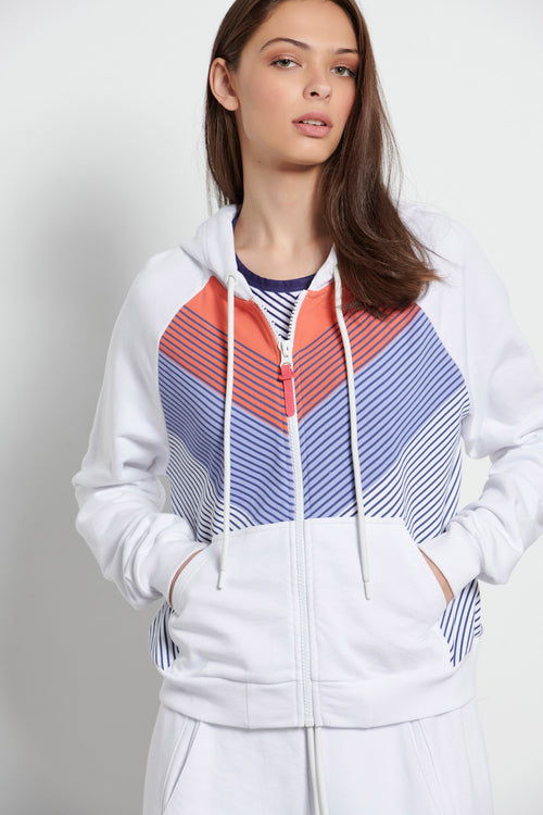 Women’s `BAUHAUS` hooded sweater with zipper