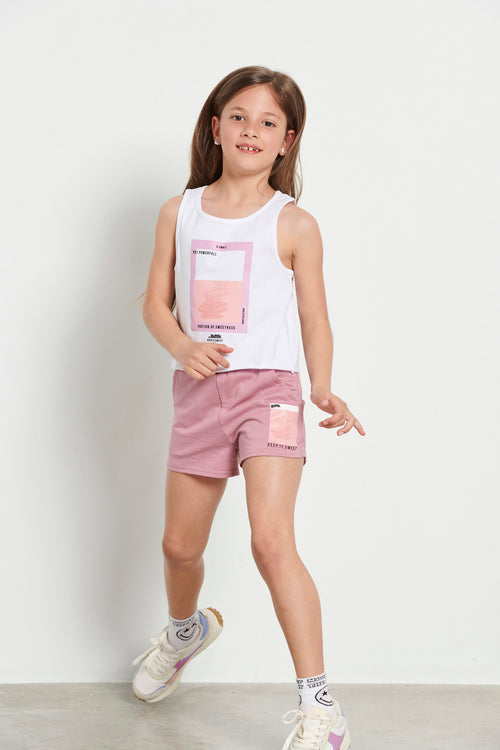 Kids’ "SMUDGEG" shorts for girls