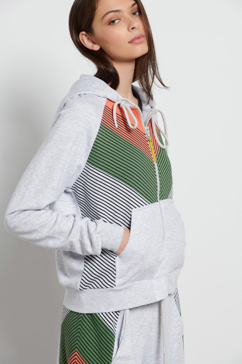 Women’s `BAUHAUS` hooded sweater with zipper