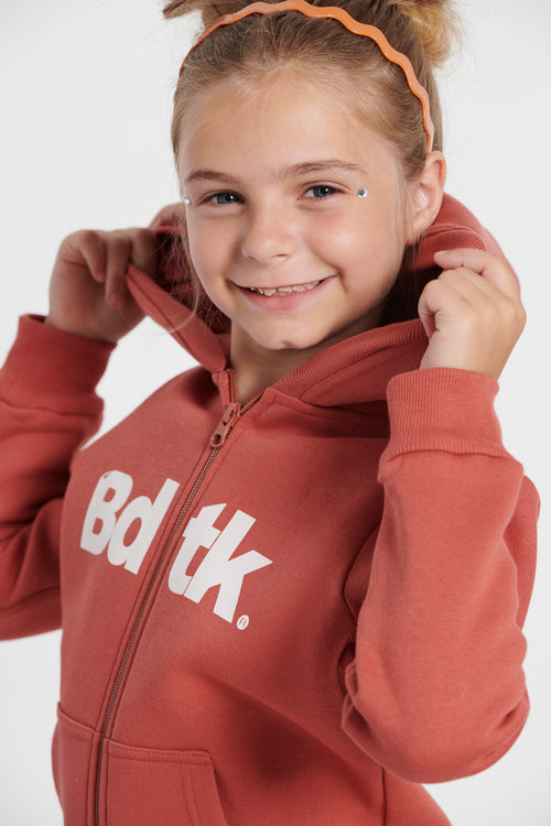 Kids Bdtk hooded zip sweater for girls