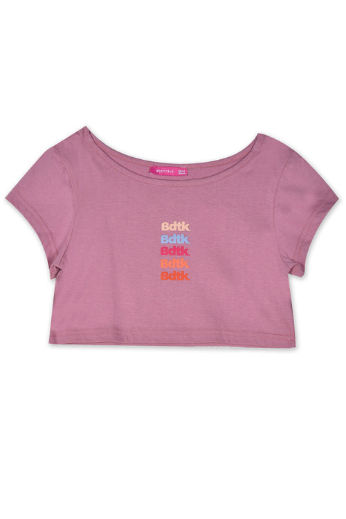 Kids’ cropped t-shirt and shorts set for girls