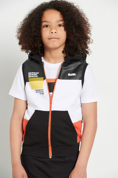 Kid’s "BAUHAUS" hooded vest with zipper for boys