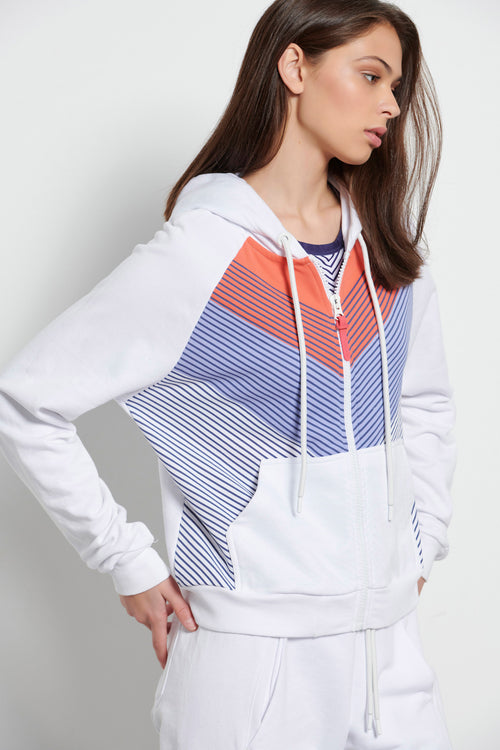 Women’s `BAUHAUS` hooded sweater with zipper