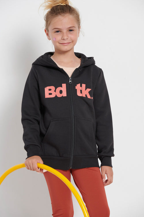 Kids Bdtk hooded zip sweater for girls