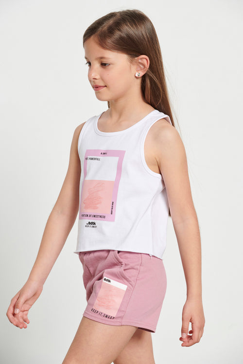 Kids’ "SMUDGEG" shorts for girls