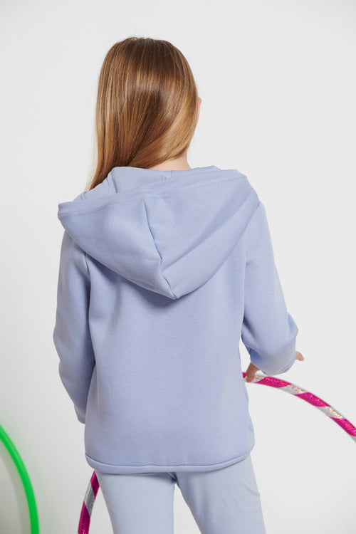 Kids Bdtk hooded zip sweater for girls