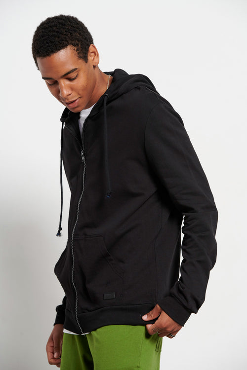 Mens Bdtk sports zip sweater with hood