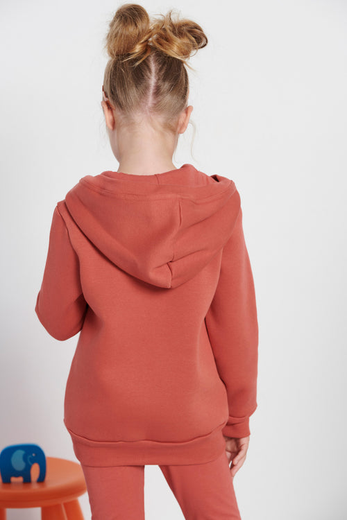 Kids Bdtk hooded zip sweater for girls